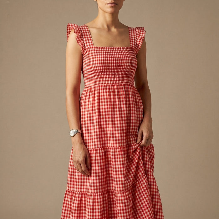 Elodie Gingham Maxi Dress