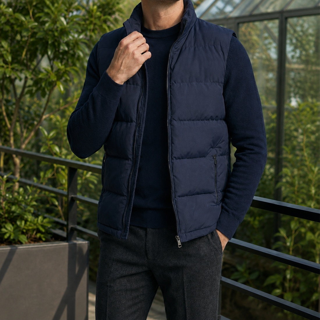 Bertrand Quilted Bodywarmer - Navy Blue