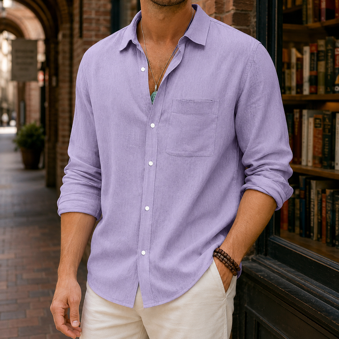 Mortimer Relaxed Shirt - Purple