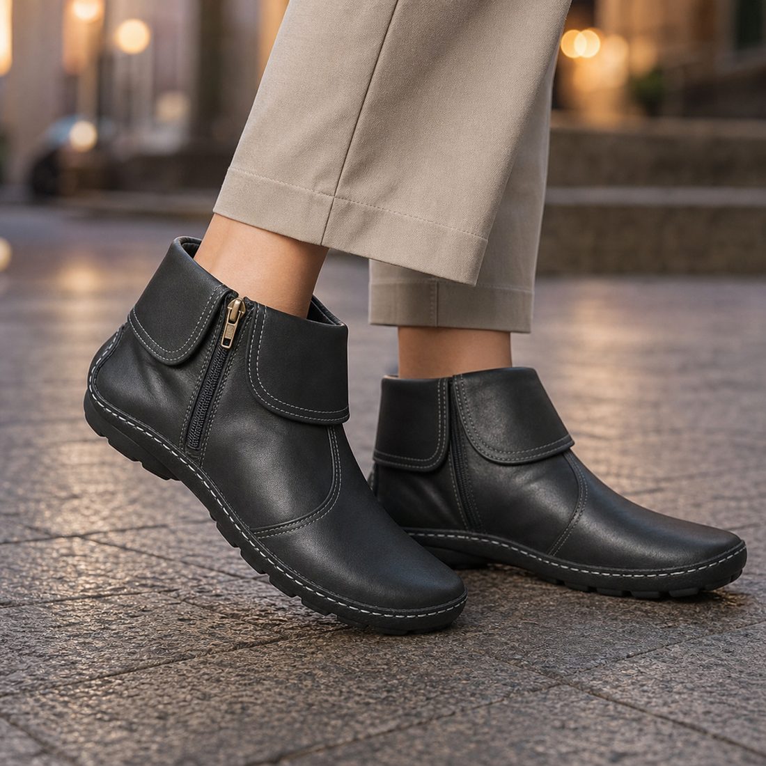 Lucano Side Zip Boots - Black