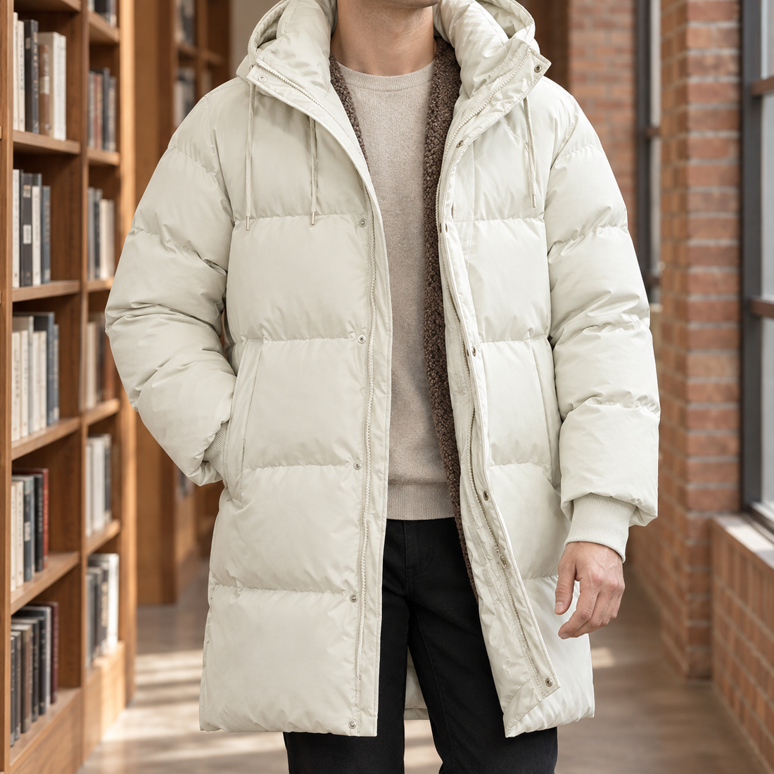 Sander Puffer Coat - Off White