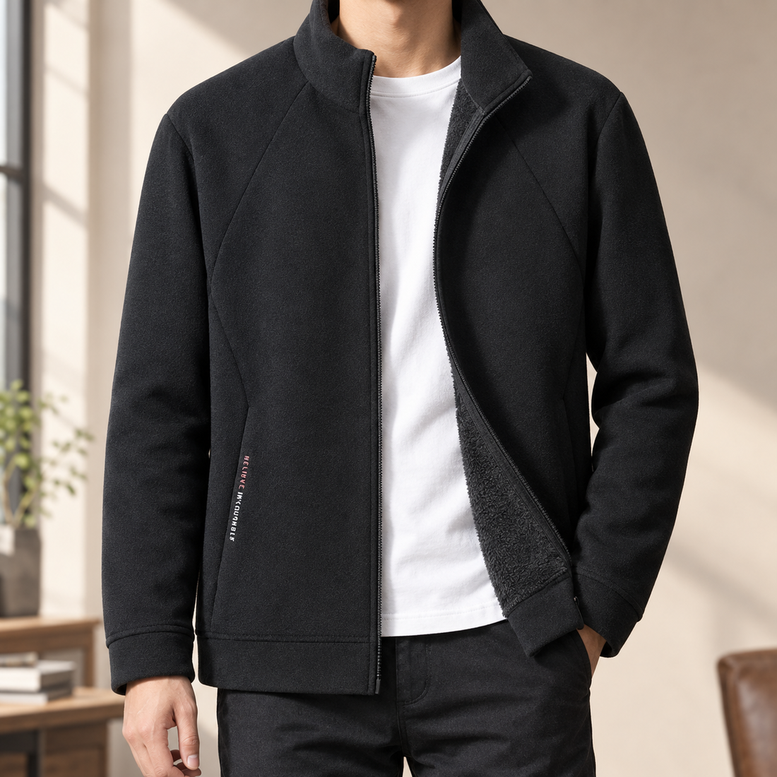 Montague Fleece Zip Jacket - Black