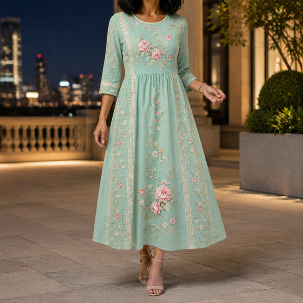Adele Floral Midi Dress