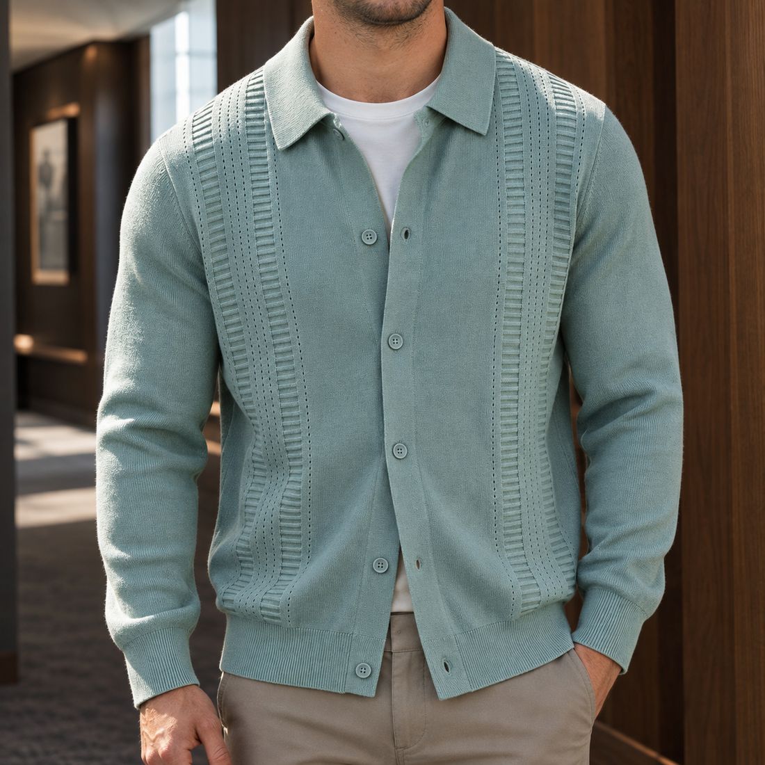 Charlie Textured Sweater - Mist Blue