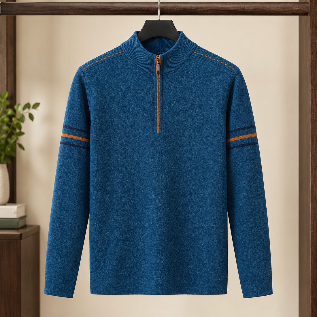 Jamie Half Zip Sweater - Blue