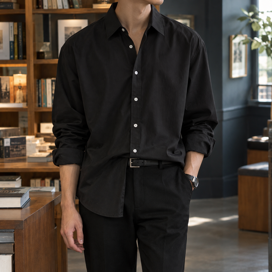 Nicholas Relaxed Shirt - Black