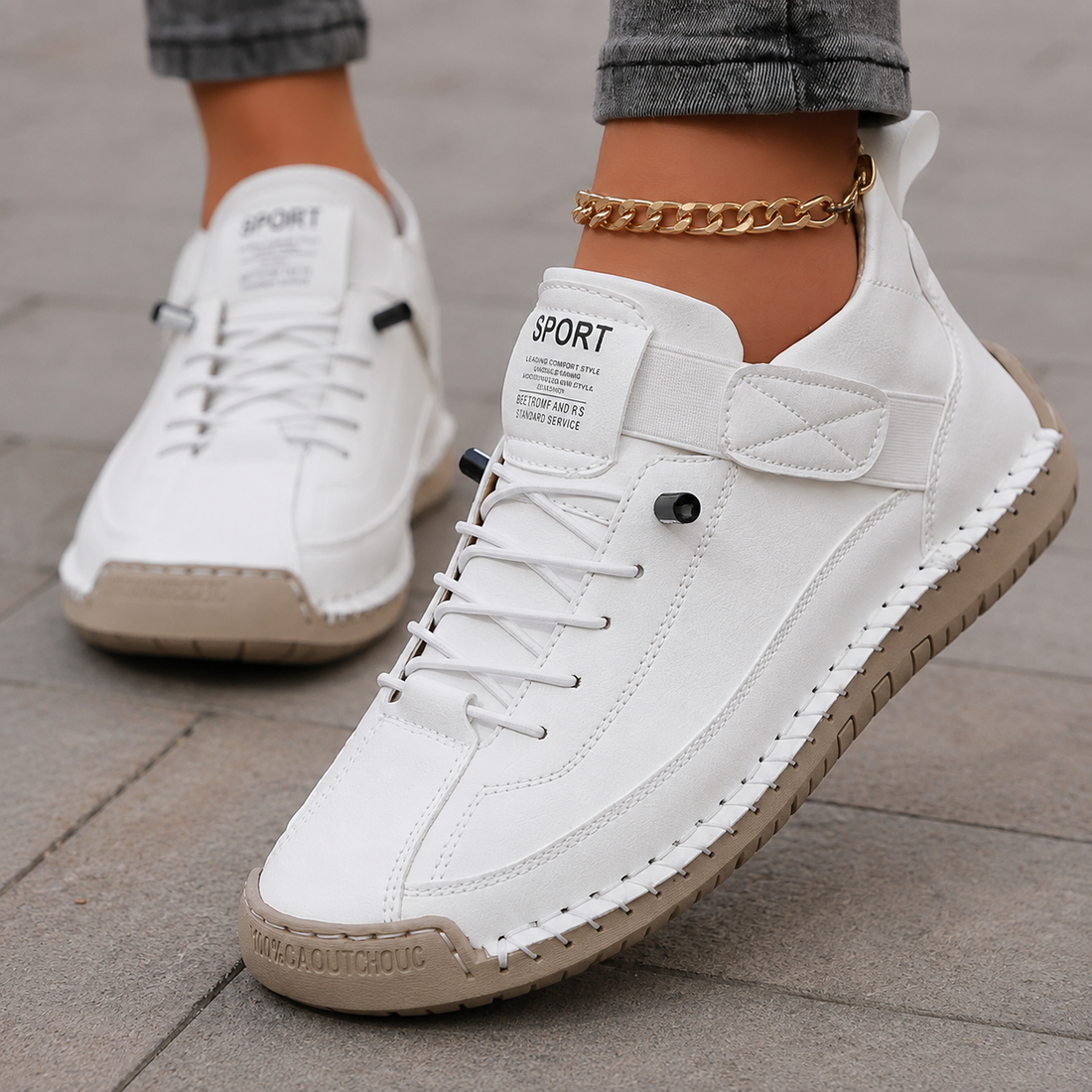 Matera Strap Sneakers - White