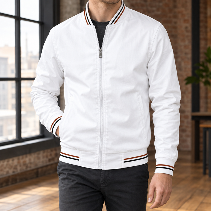 Anselm Striped Bomber Jacket