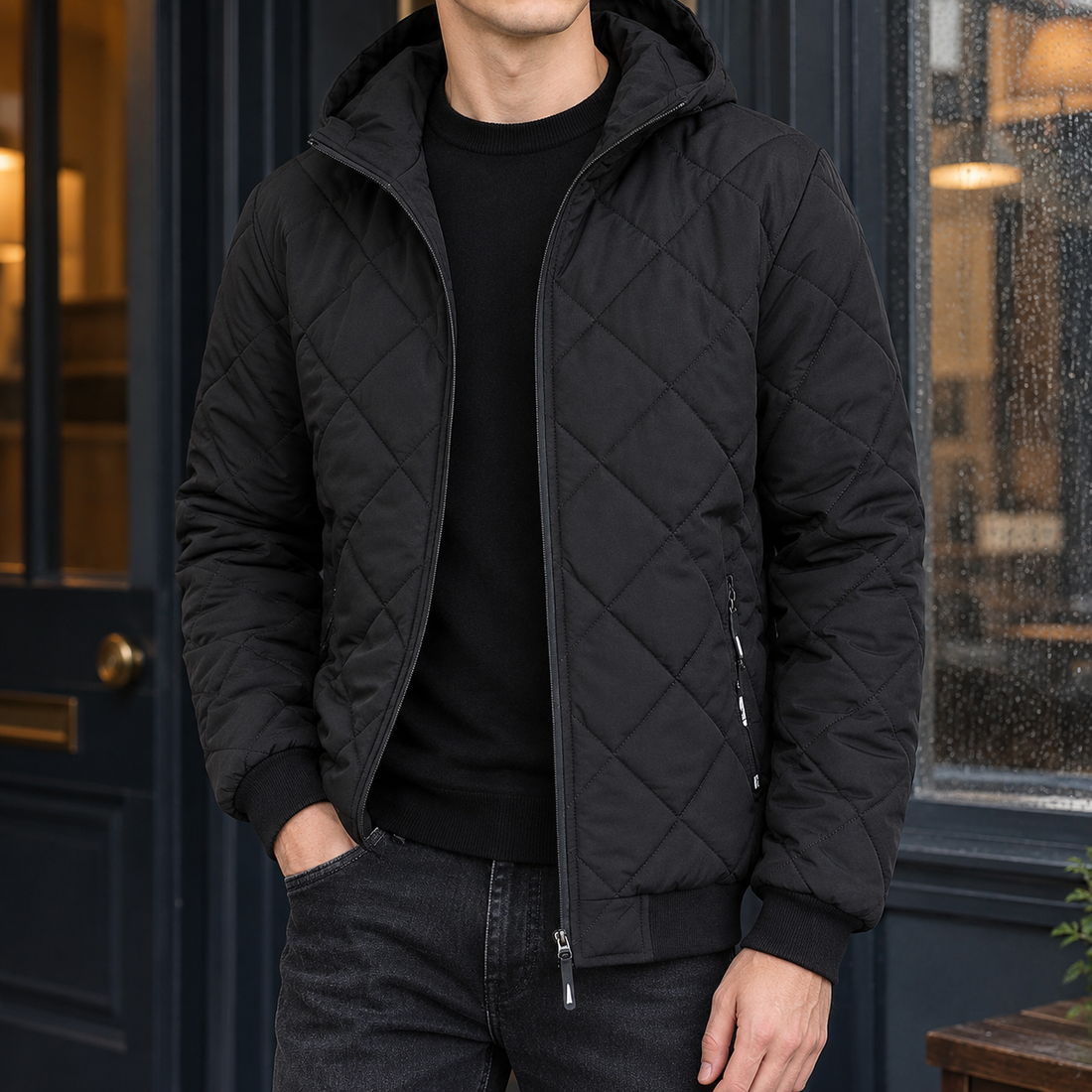 Balthasar Quilted Jacket - Black