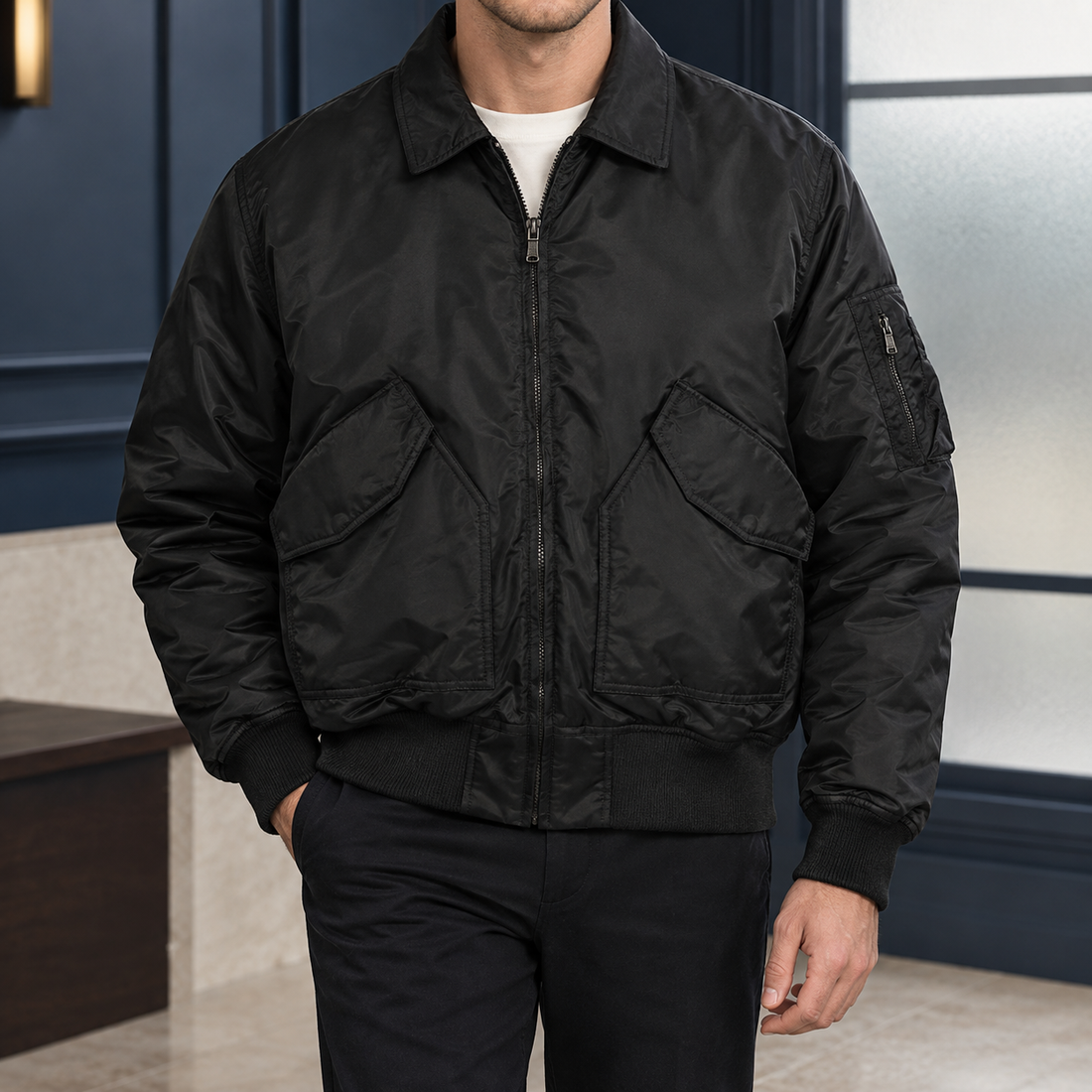 Samuel Flight Jacket - Black