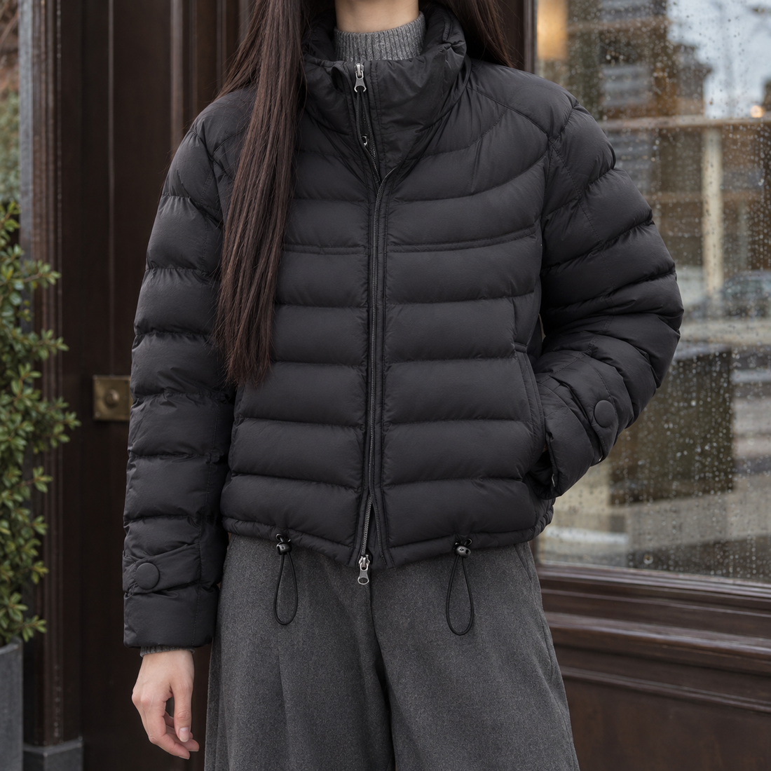 Geraldine-Mae Puffer Jacket - Black