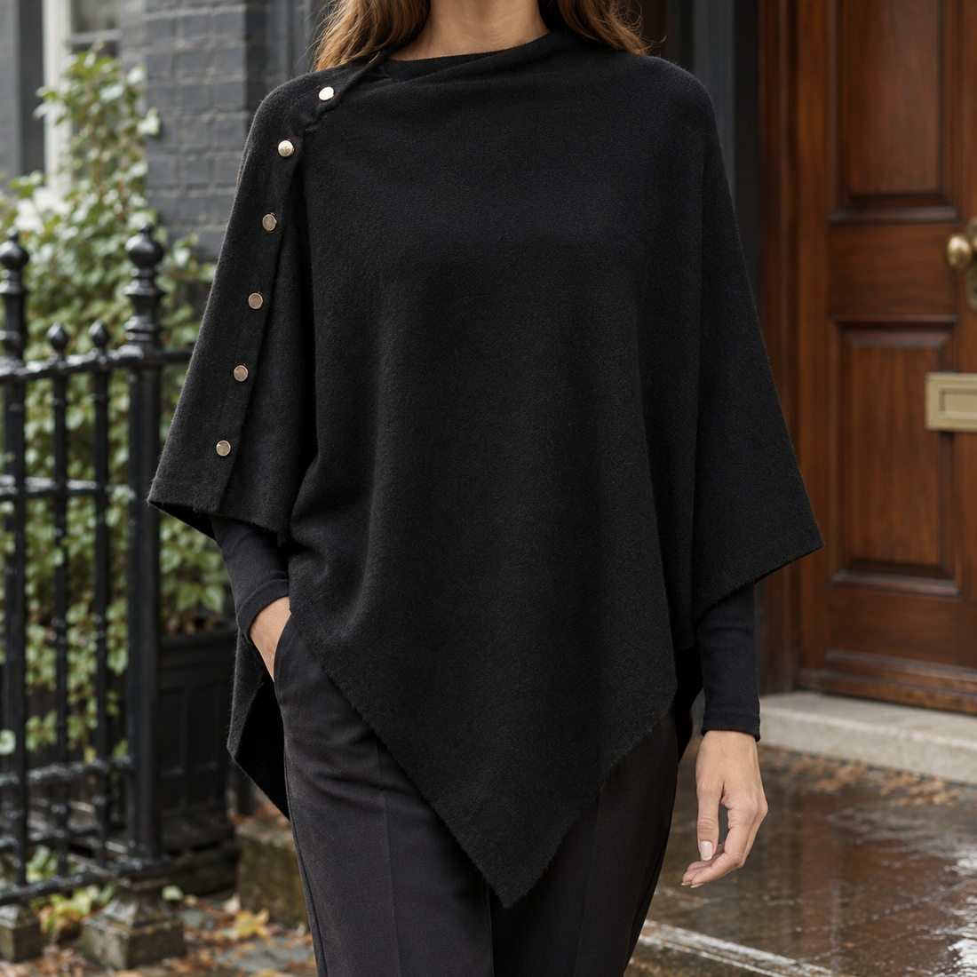 Imogen-Louise Asymmetric Sweater - Black