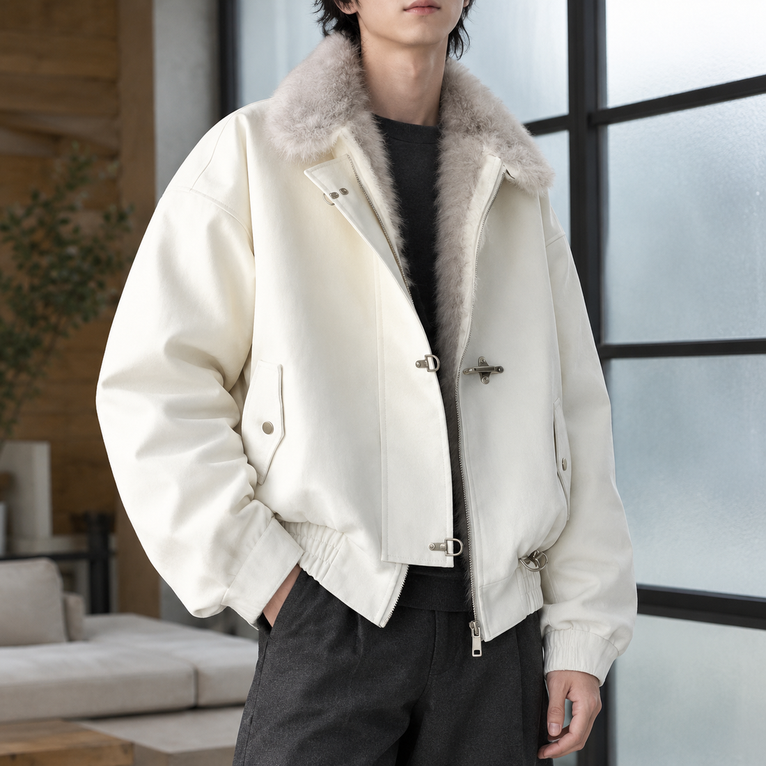 Roman Toggle Jacket - Off White