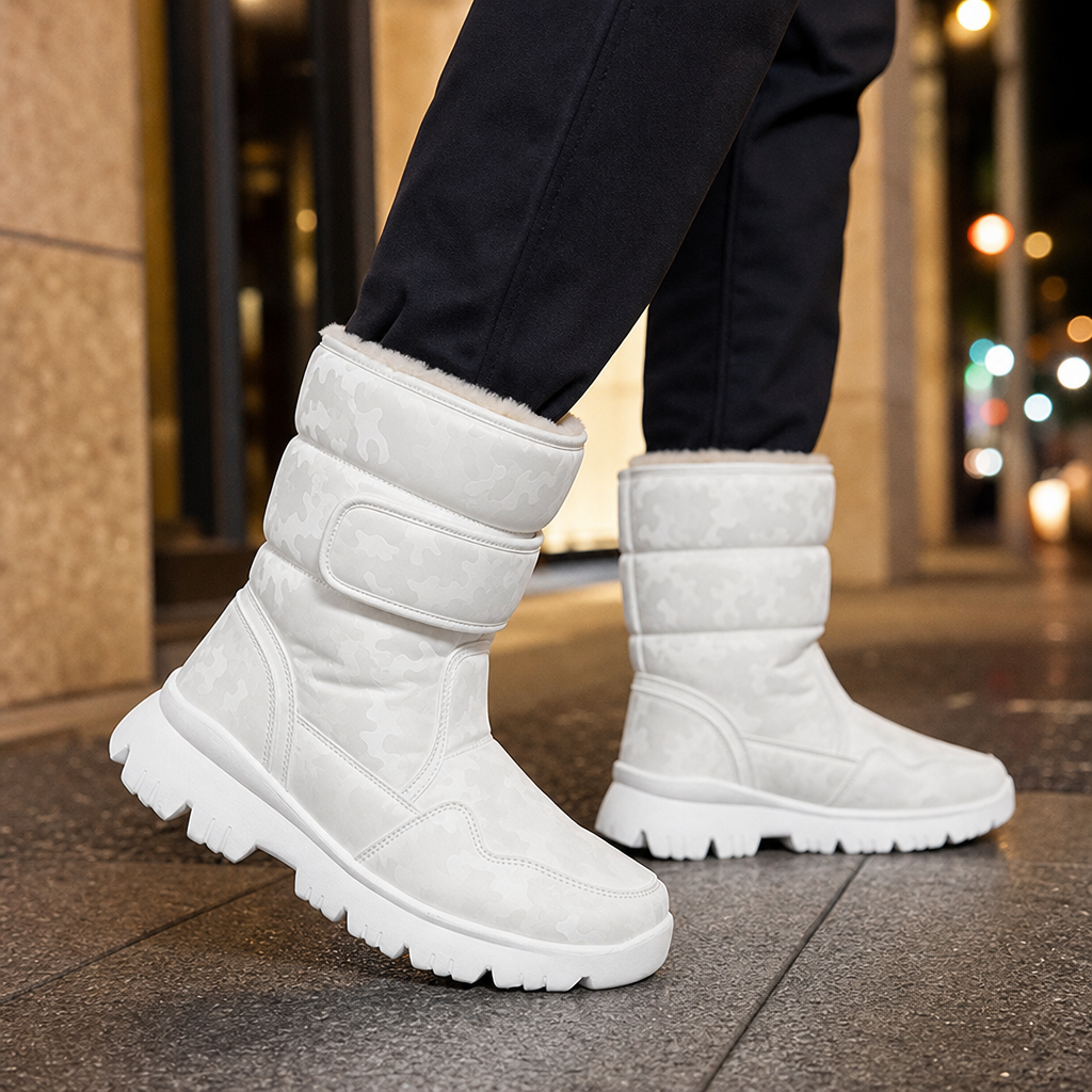 Viterbo Camouflage Snow Boots - Ivory White Camouflage