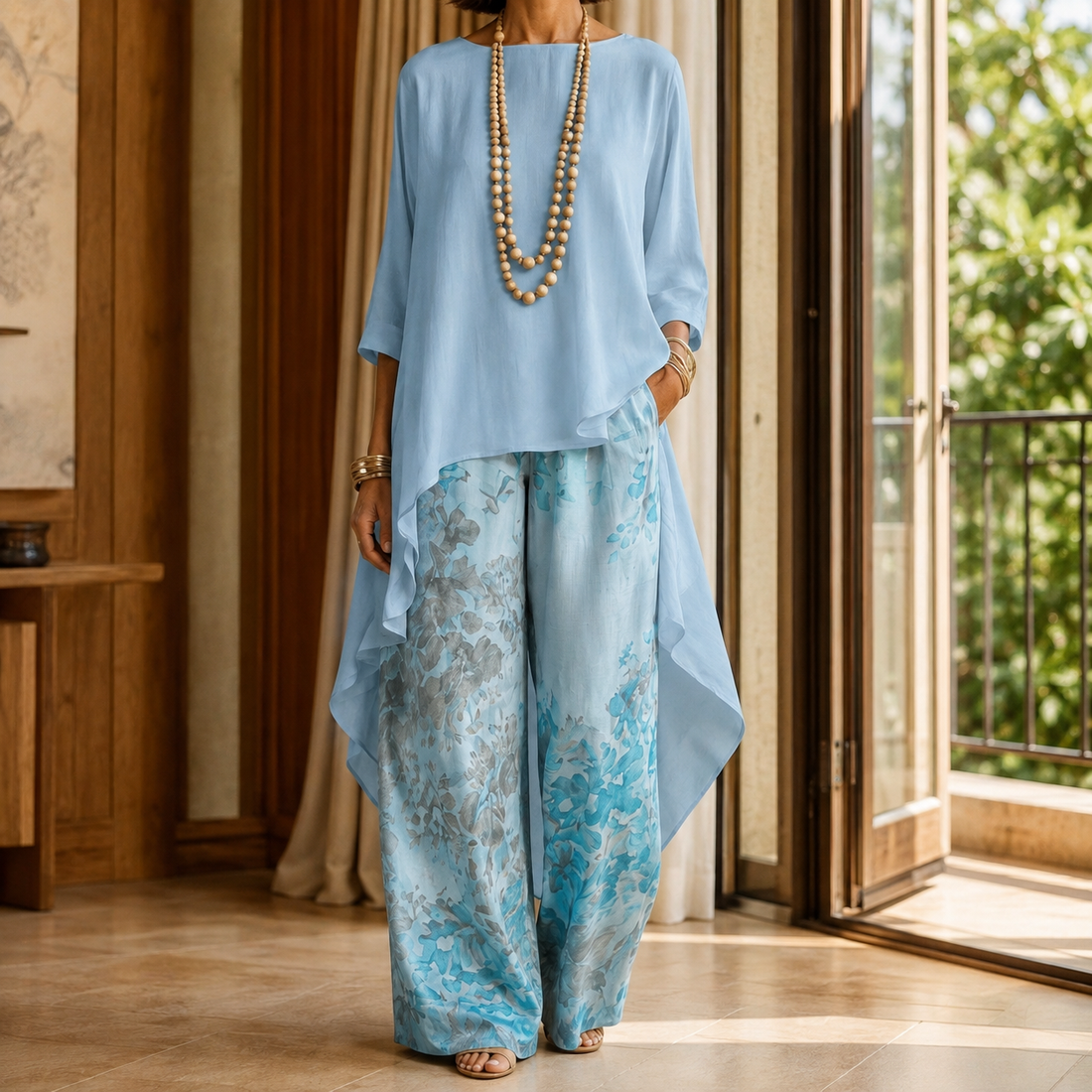 Cerys Asymmetric Set - Blue