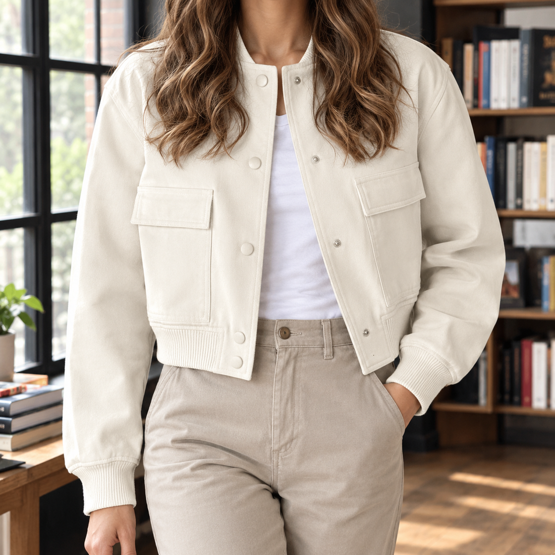 Noemie Utility Jacket - Apricot
