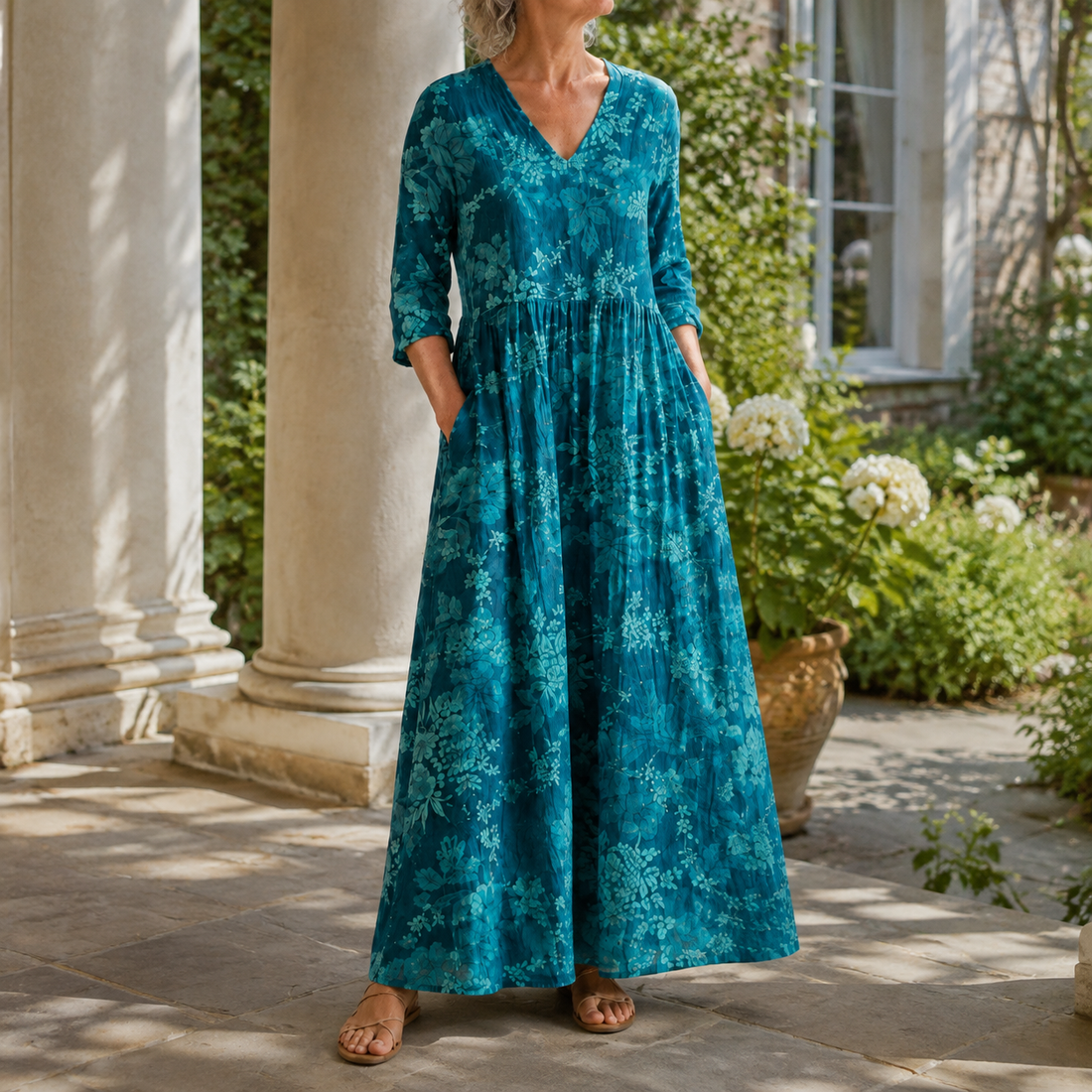 Marisol Floral Maxi Dress - Blue