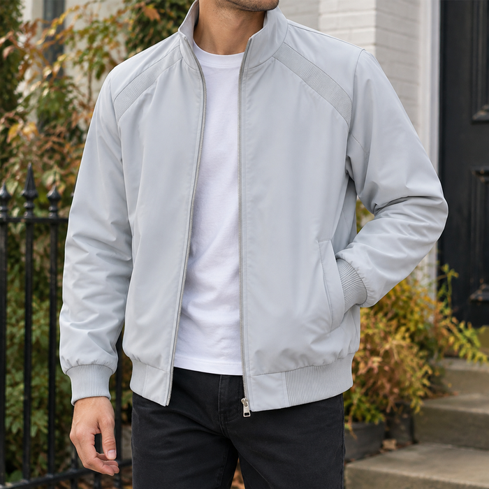 Warrick Paneled Bomber Jacket