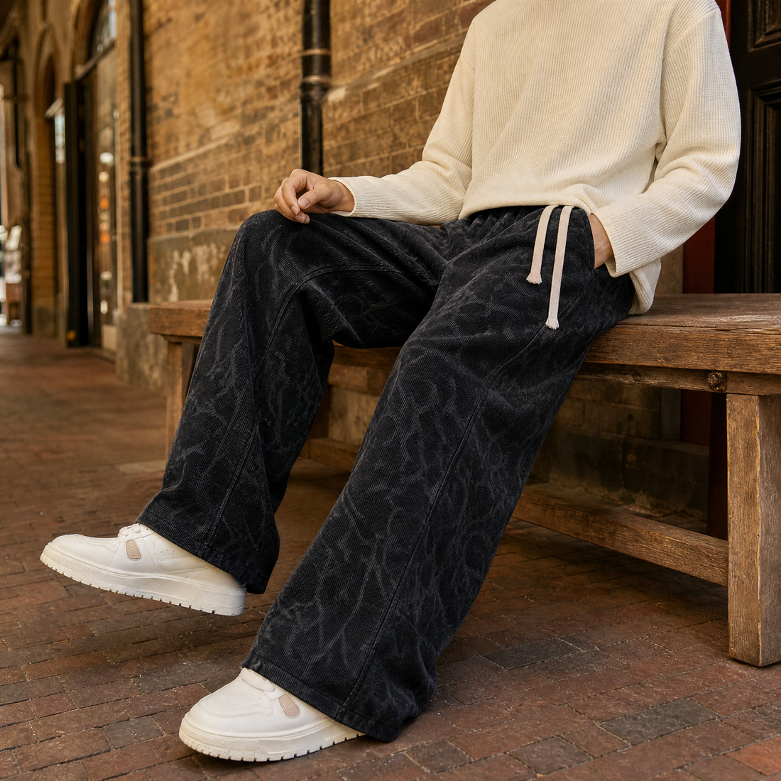 Christopher Wide Leg Pants - Black