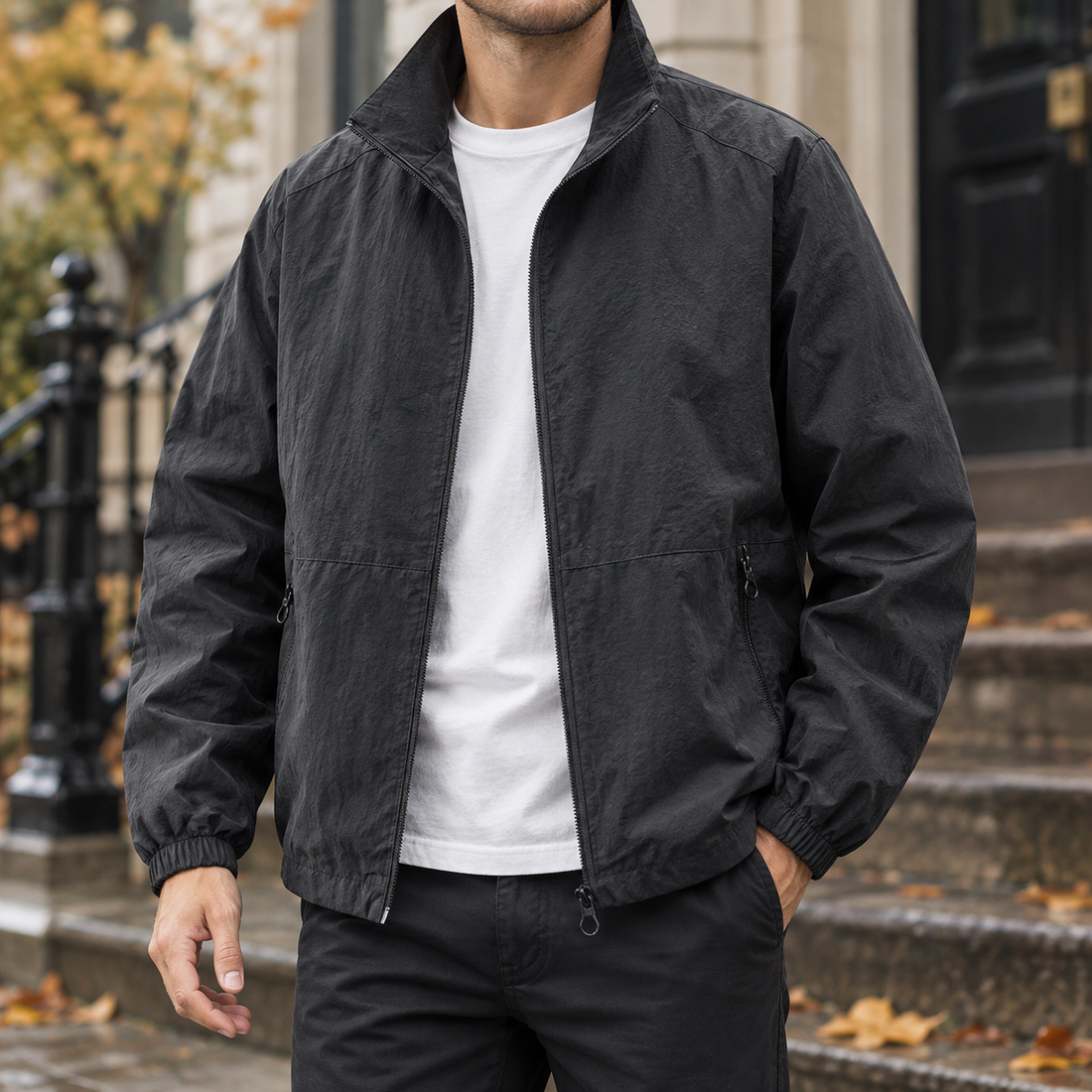 Matthias-Grant Zip Jacket - Black