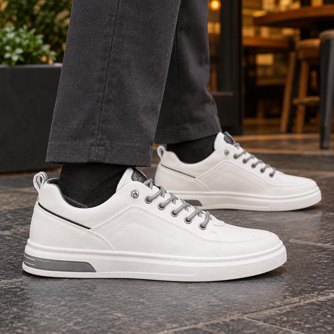 Gonzaga Lace-Up Sneakers - White