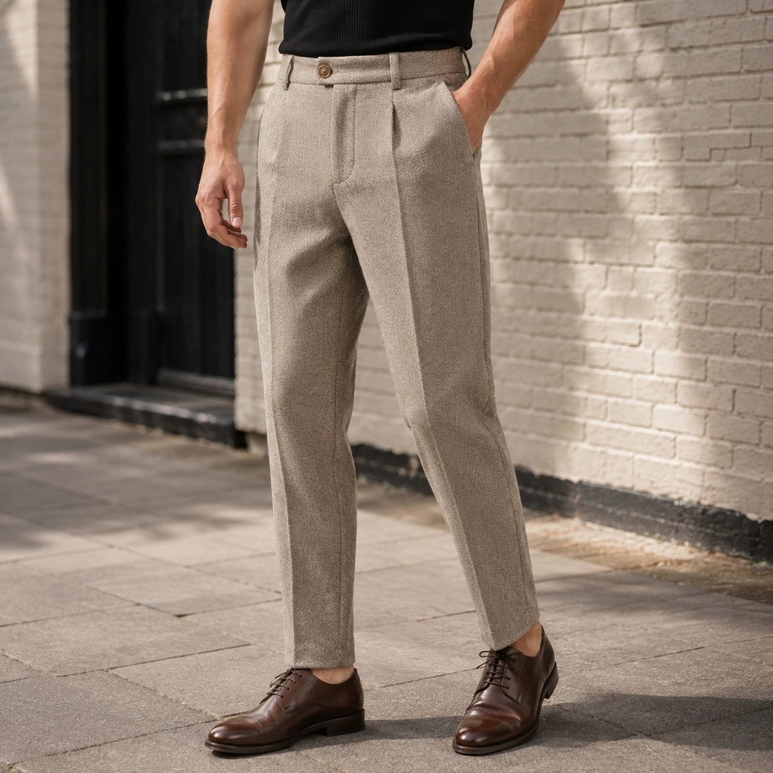 Vincent Tailored Pants - Stone