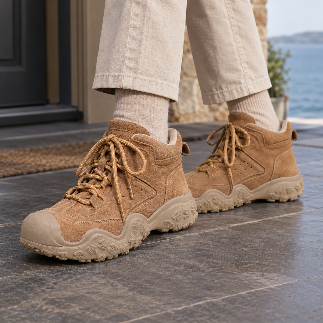 Portofino Leather Hiking Boots - Brown