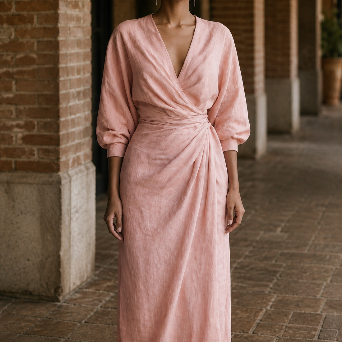 Valentina-Louise Wrap Maxi Dress - Lead Product Detail