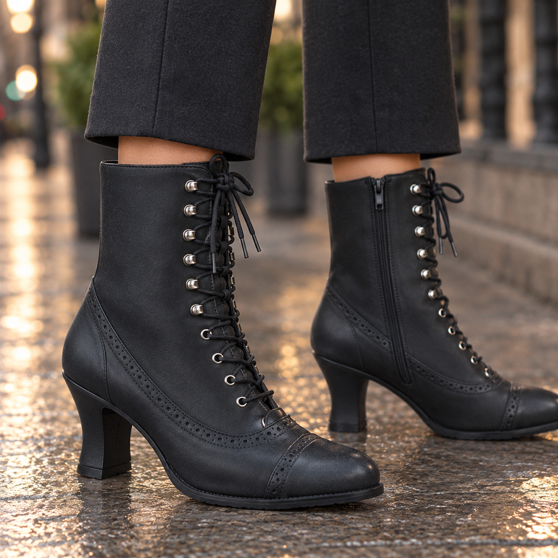 Alessi Lace-Up Boots - Lead Product Detail