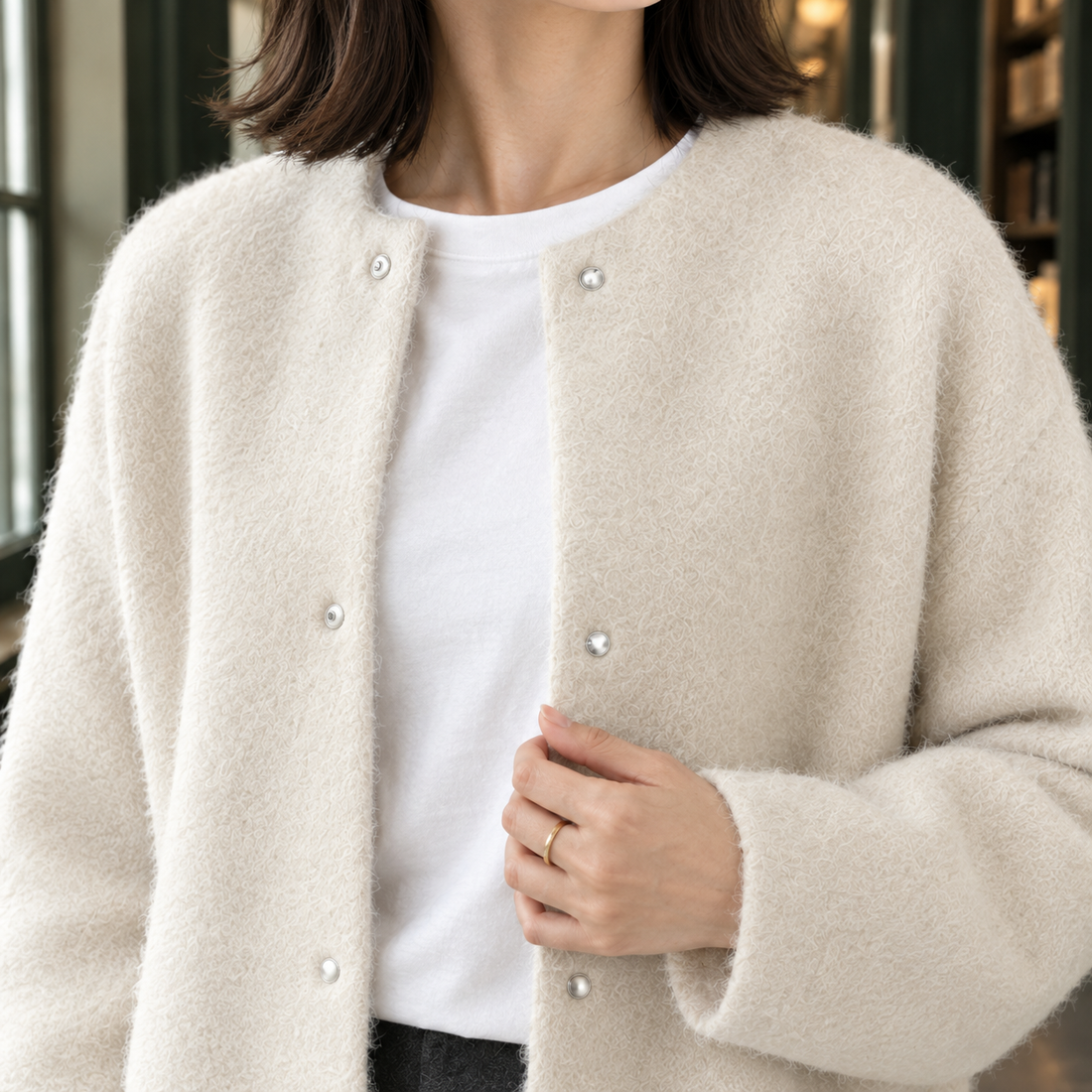 Karen Brushed Cardigan - Lead Product Detail