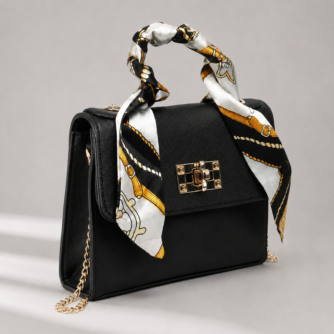 Hartwell Scarf Handle Handbag - Lead Alternate View