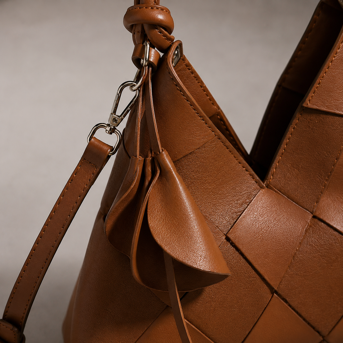 Carbone Woven Shoulder Bag - Lead Product Detail