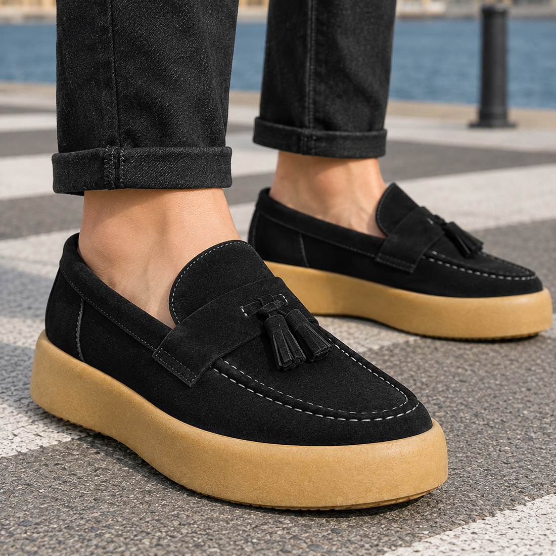 Borghese Suede Loafers - Lead Product Detail