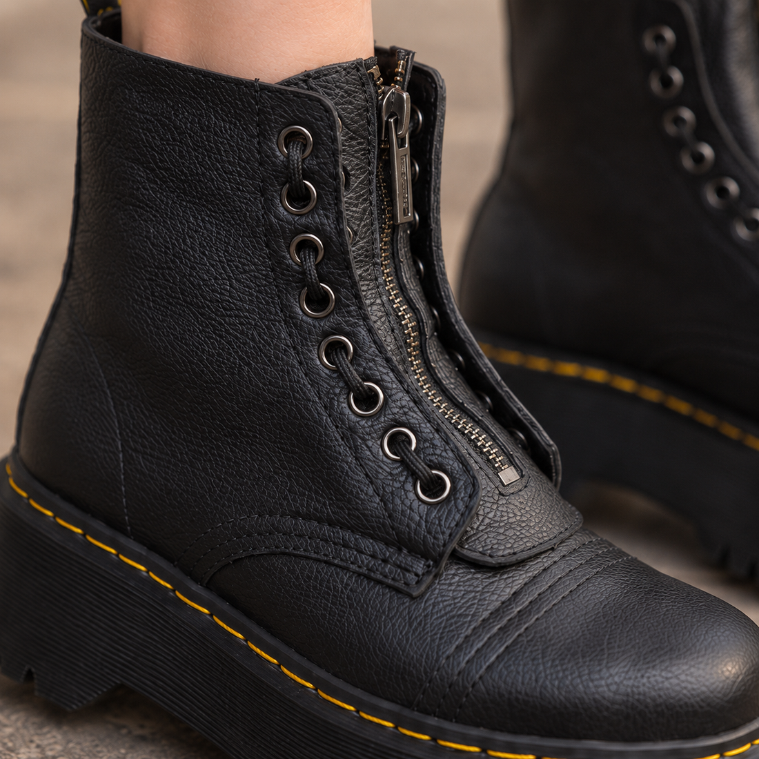 Leone Platform Boots - Lead Product Detail