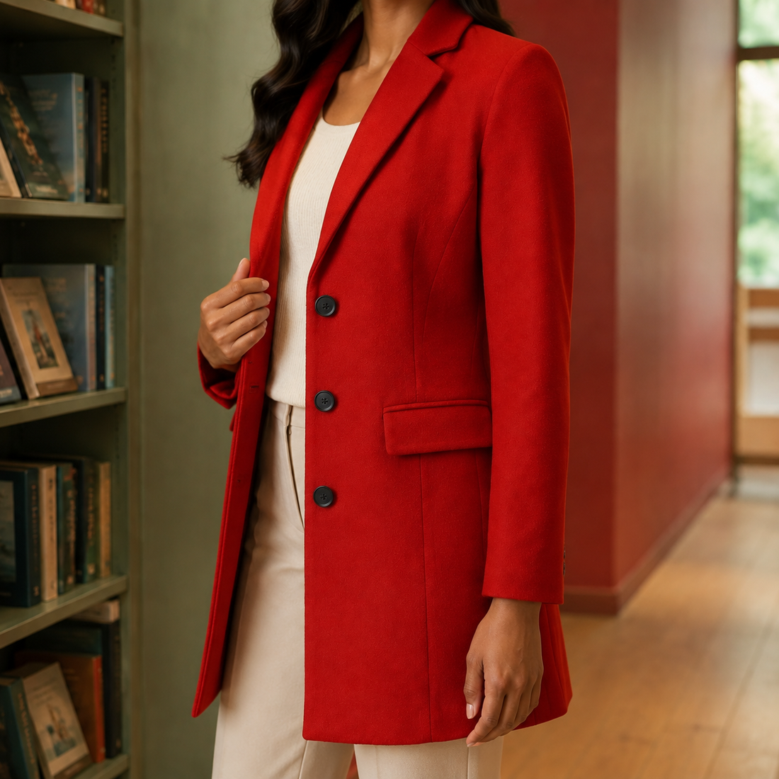Valencia Tailored Coat - Lead Alternate View