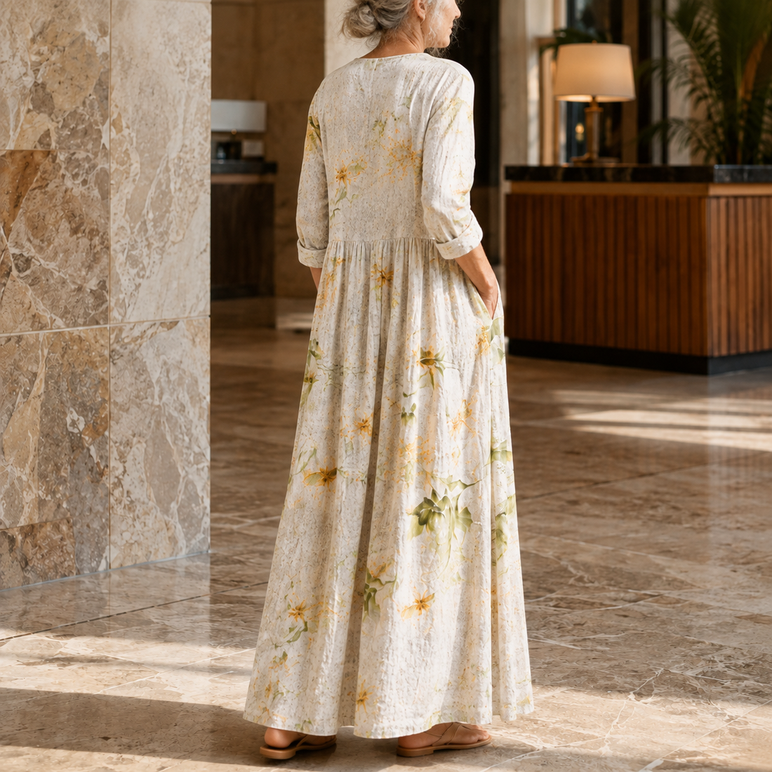 Helena Floral Maxi Dress - Lead Alternate View