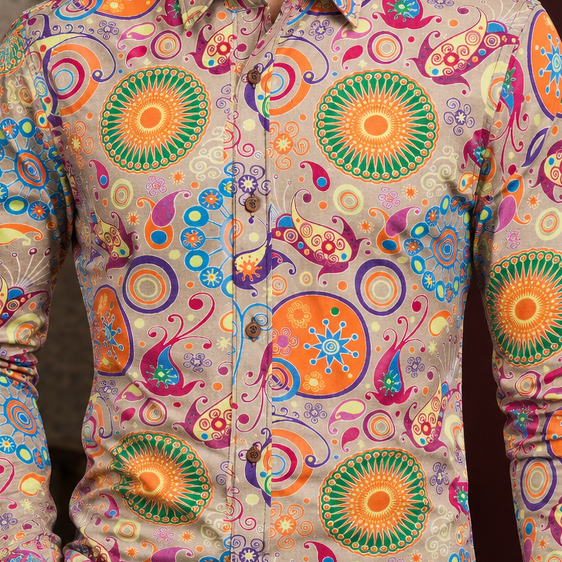 Jude-Lane Printed Shirt - Lead Product Detail