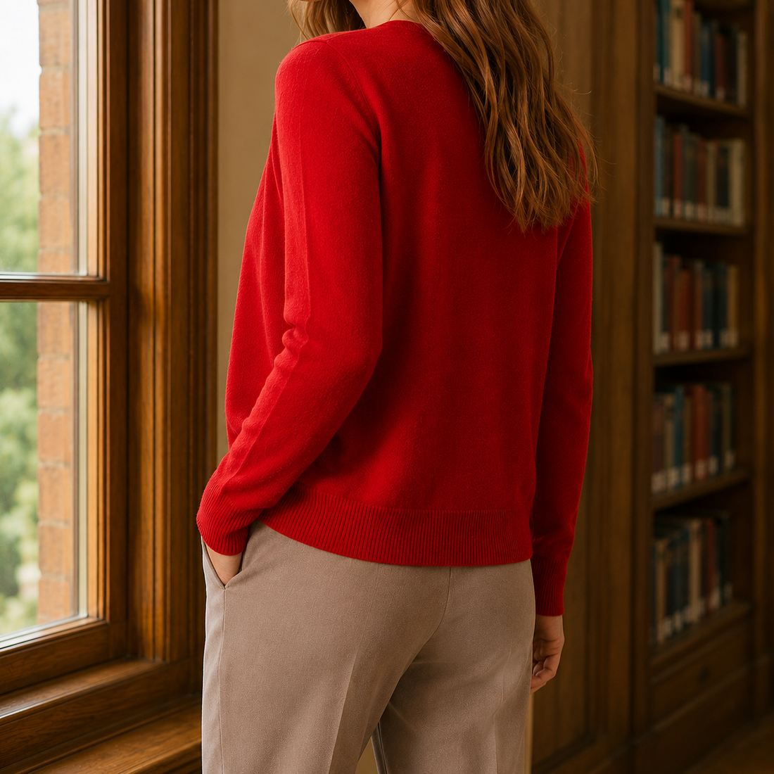 Thalia V-Neck Sweater - Lead Alternate View