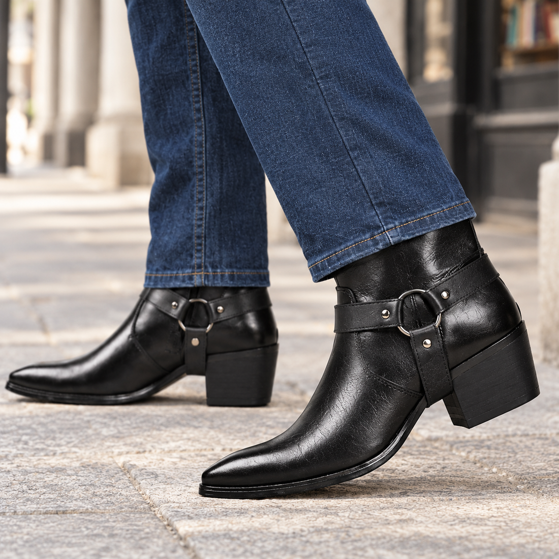 Pontano Harness Ankle Boots - Lead Product Detail