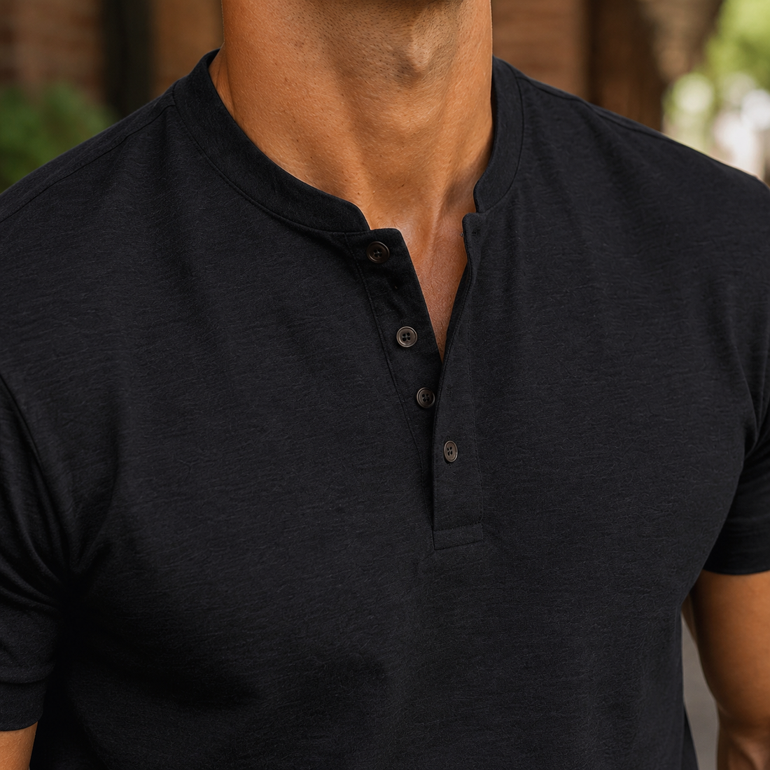 Lachlan Henley Shirt - Lead Product Detail