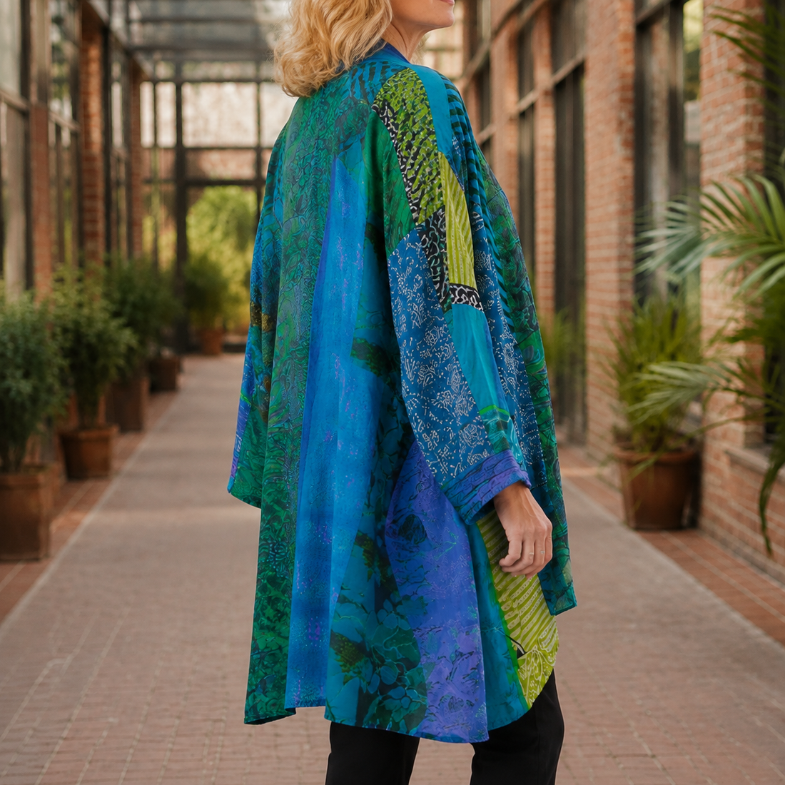 Chiara Patchwork Cardigan - Lead Alternate View