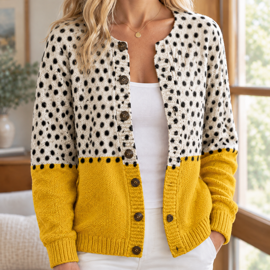 Livia-Rose Polka Dot Cardigan - Lead Product Detail