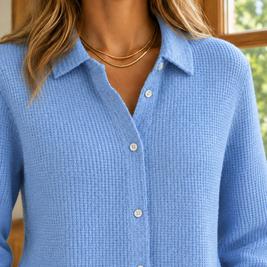 Sabina-Skye Collared Sweater - Lead Product Detail