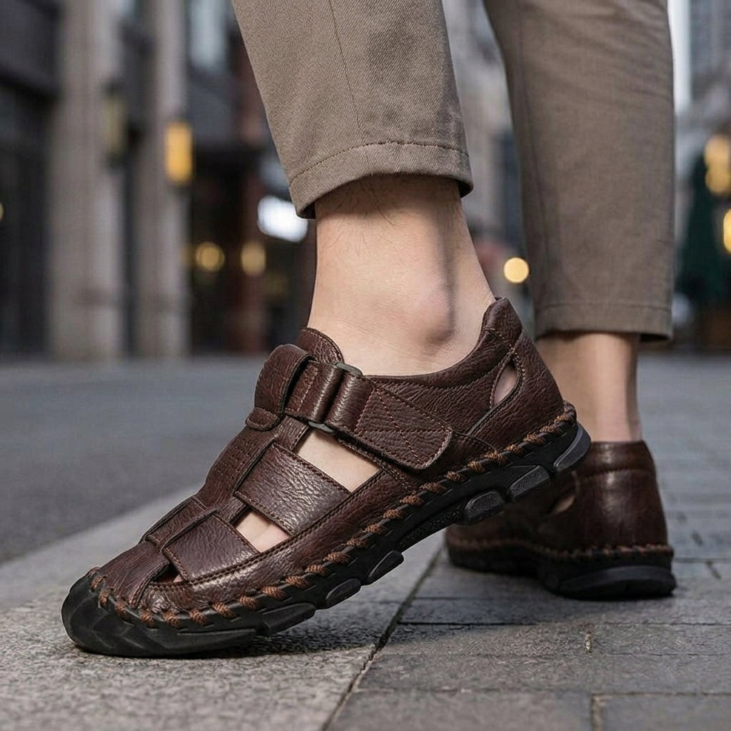 Romano Closed Toe Sandals - Lead Alternate View