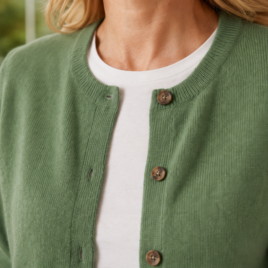 Annabel-Jane Button Front Sweater - Lead Product Detail