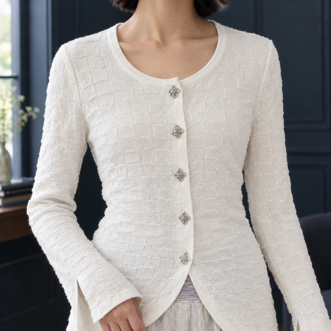 Ludovica-Elise Textured Cardigan - Lead Product Detail