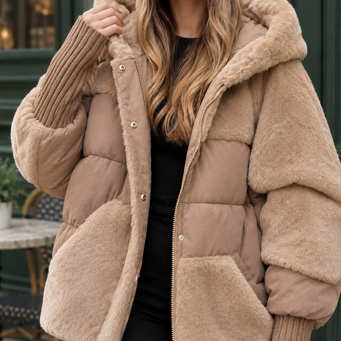 Ilaria-Kate Mixed Texture Jacket - Lead Product Detail