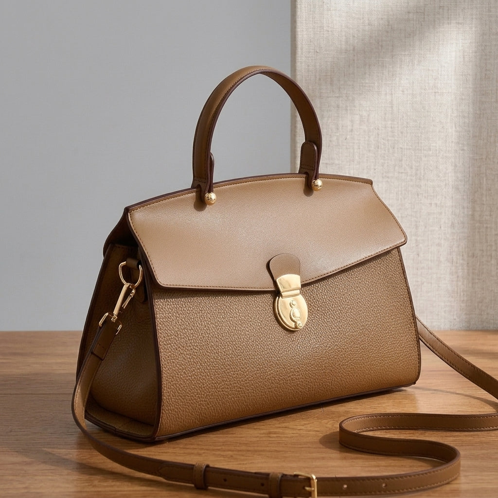 Sofia Lock Handbag - Lead Alternate View