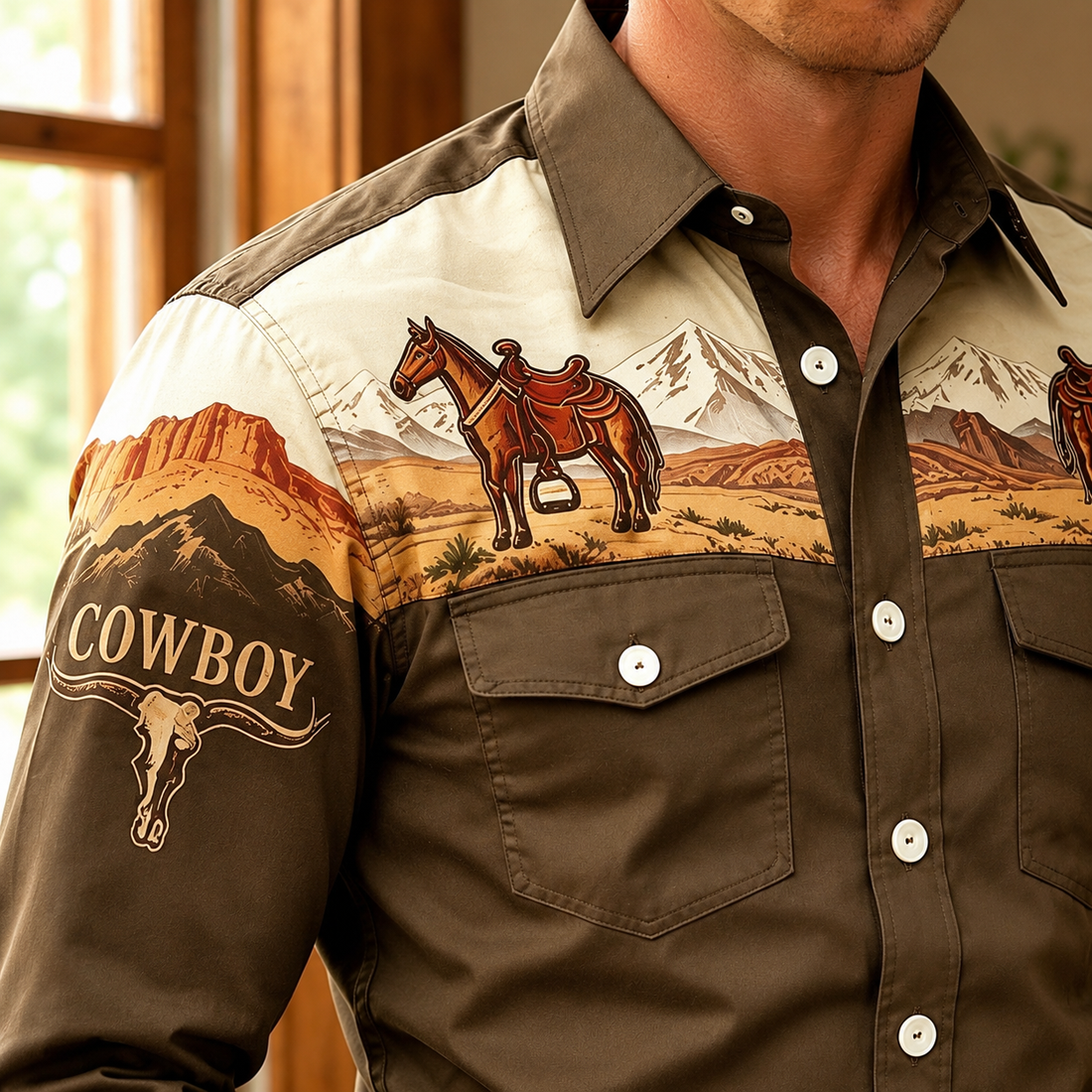 Felix Western Shirt - Lead Product Detail
