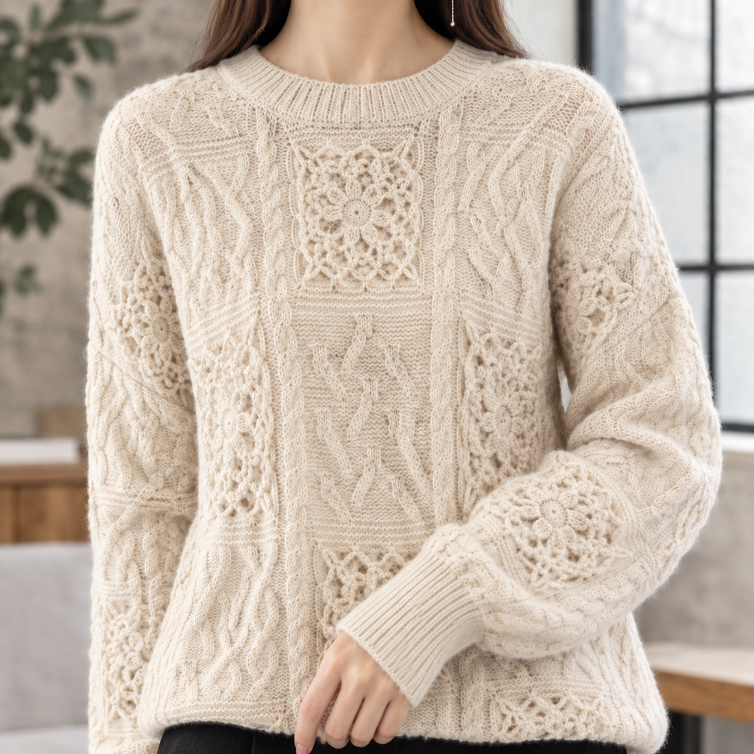 Verity-Jade Textured Sweater - Lead Product Detail